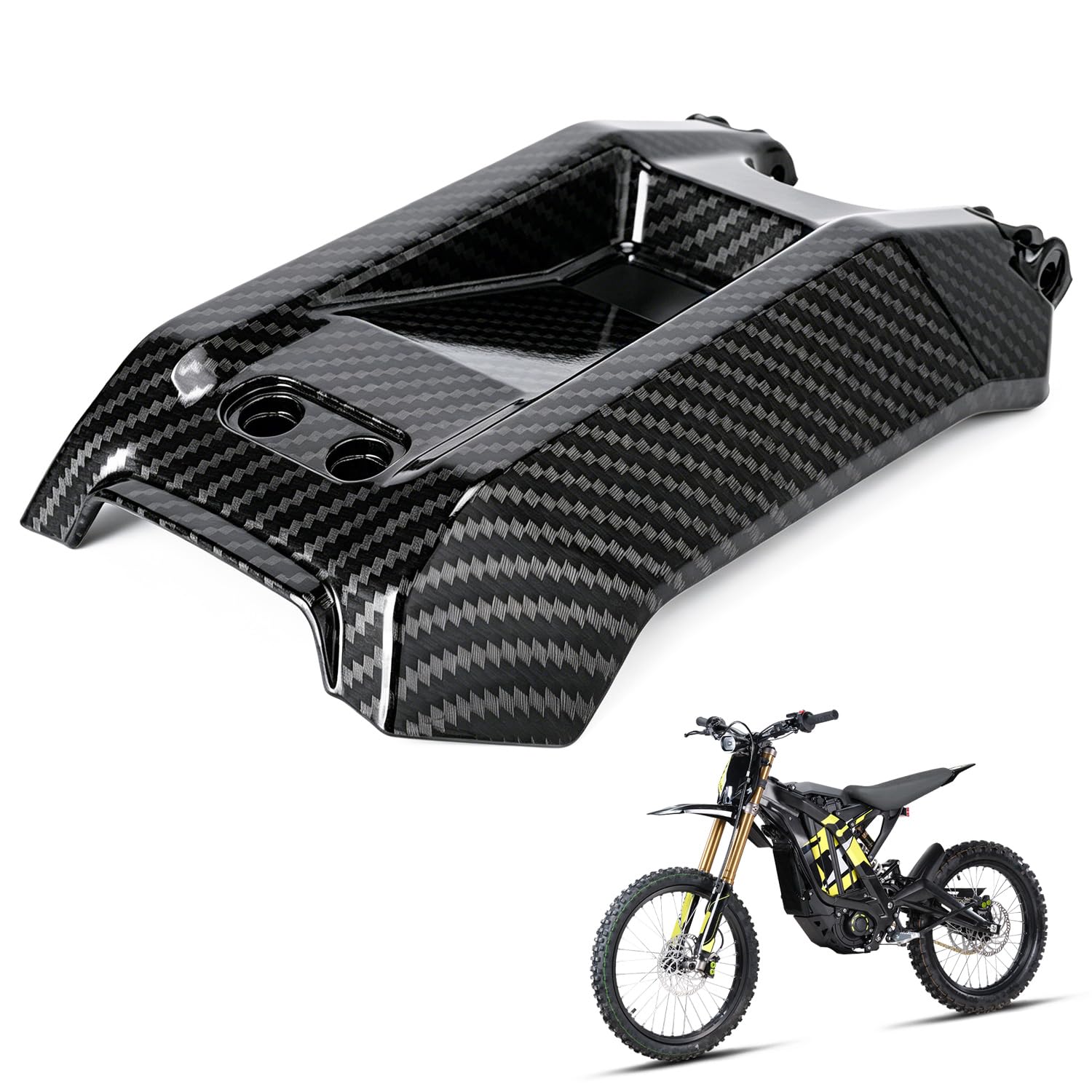 JFG RACING front view of battery cover showing protective fit and style