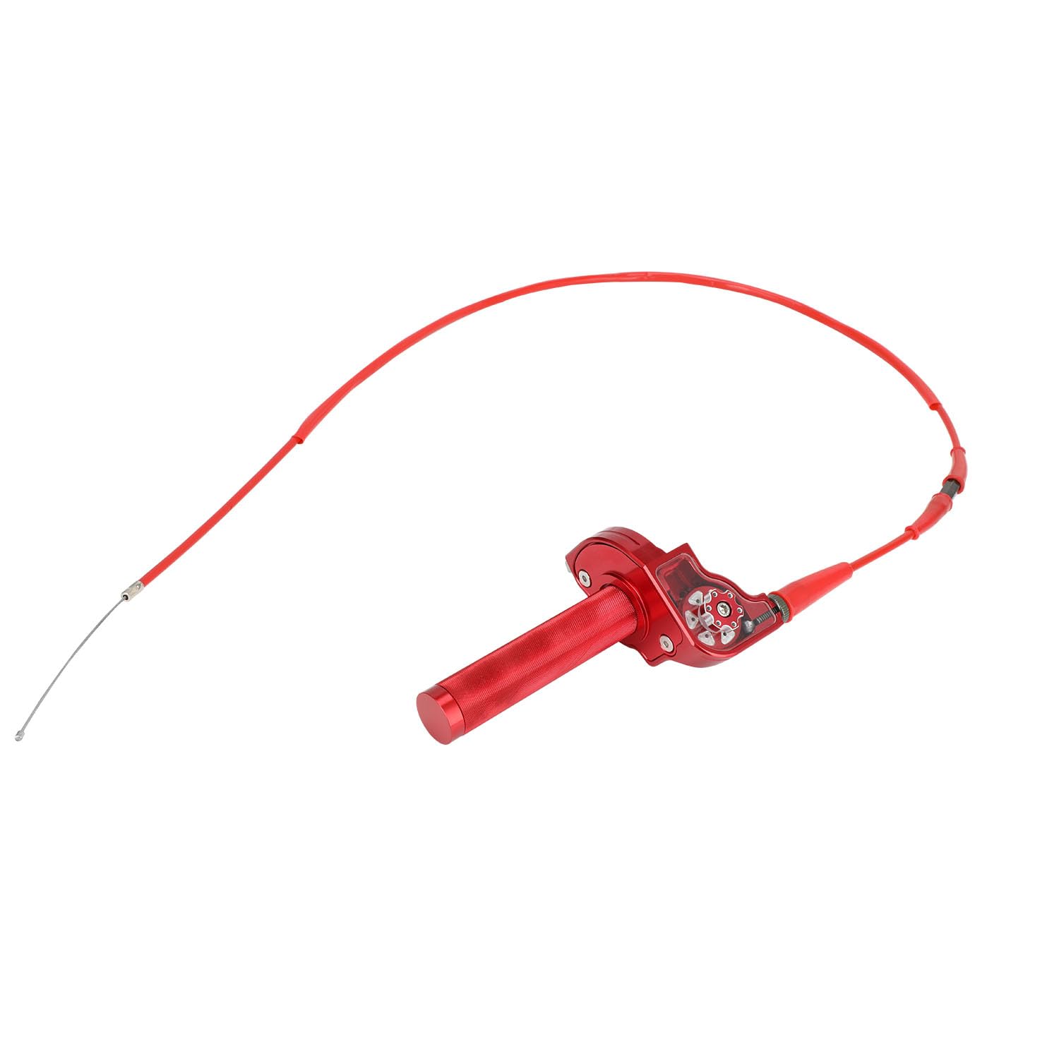 JFG RACING throttle cable connection detail showing secure routing and reliable function
