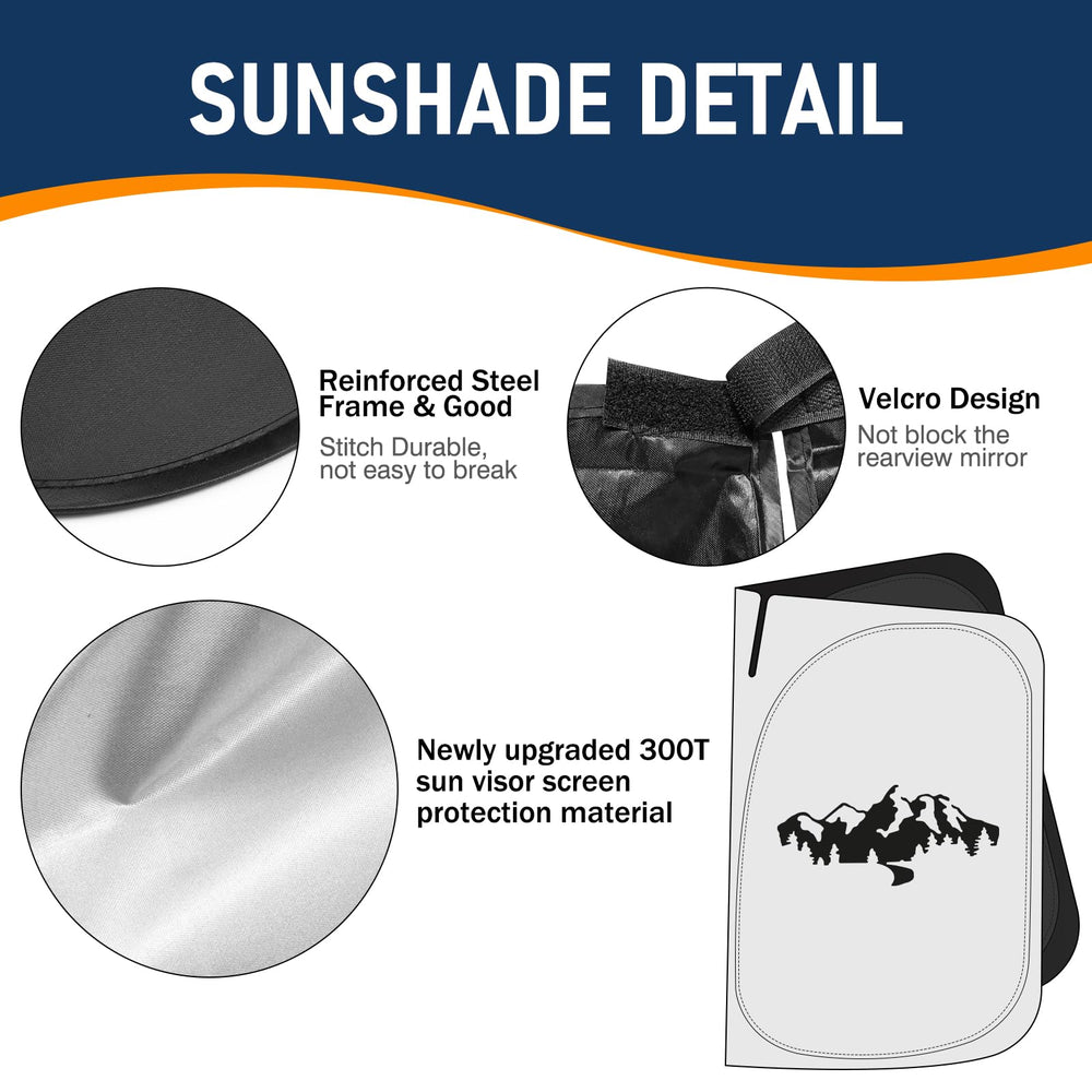 JHGFVC collapsed sun shade in pouch for compact easy storage