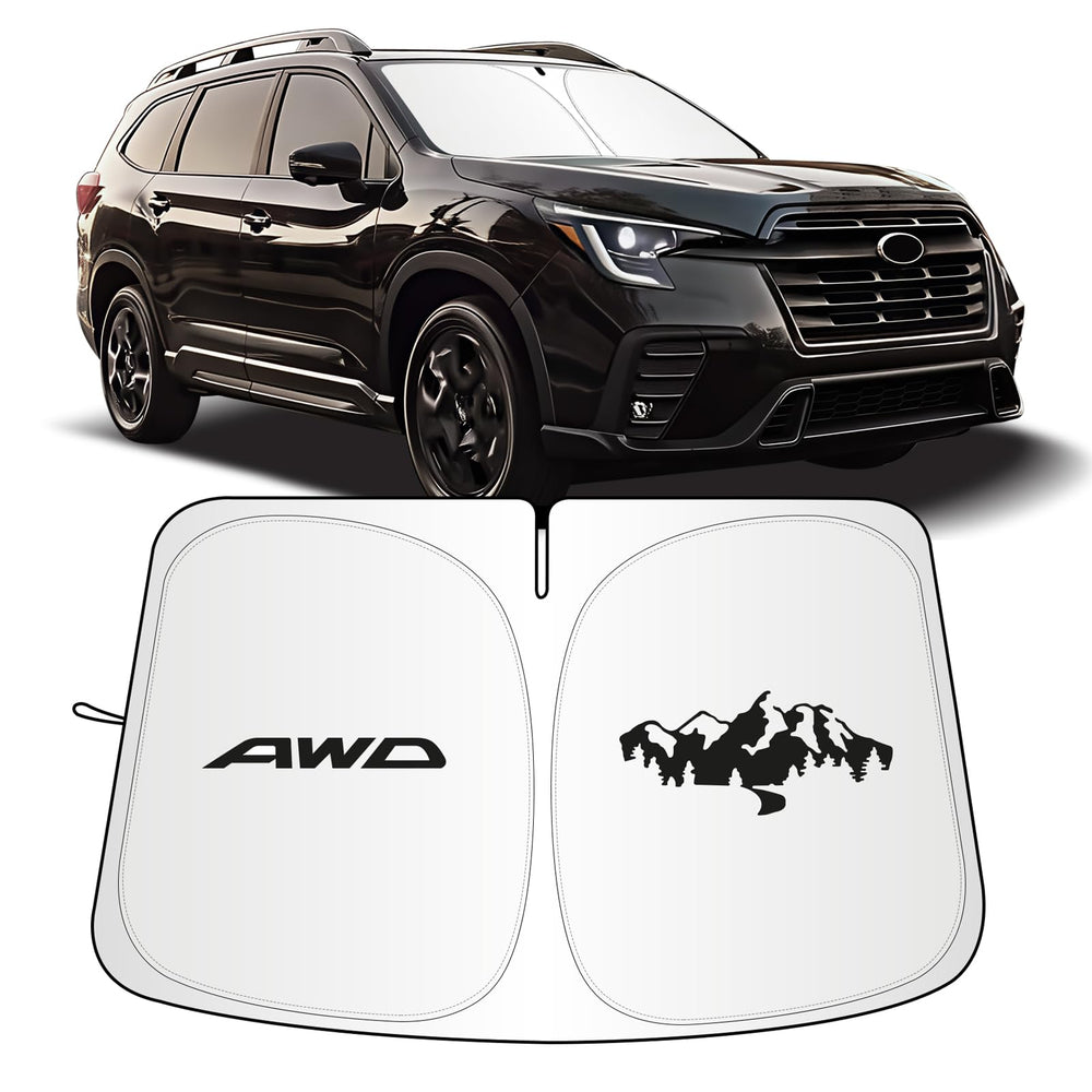 JHGFVC front view sun shade fitted on Subaru Ascent protects interior