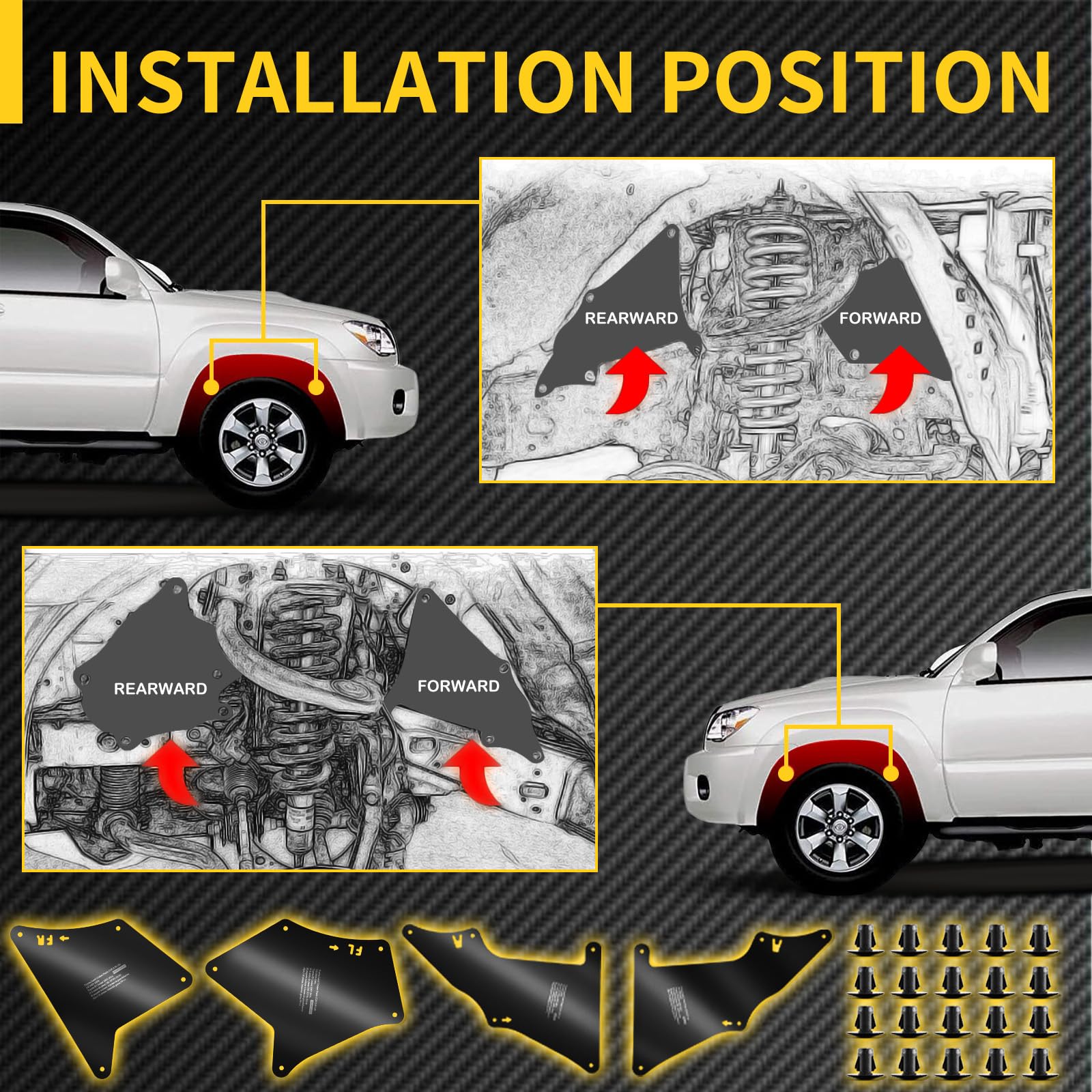 jiankun mounted front liner demonstrating OEM fit and protection