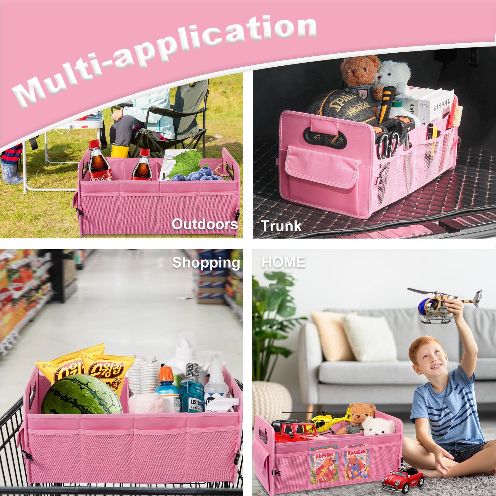 JiatuA trunk with groceries demonstrating organized transport and spill control