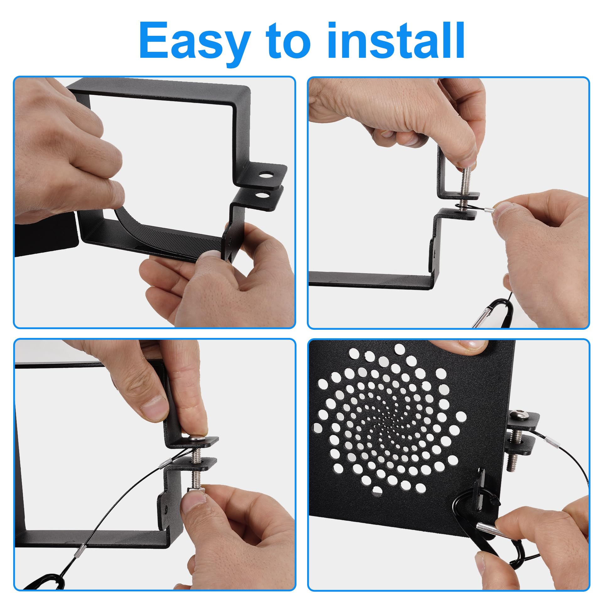 JIAYAN unpacked end caps with included hardware for easy installation
