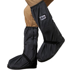 Jikamul front view of black XL shoe cover showing protective silhouette and waterproof benefit