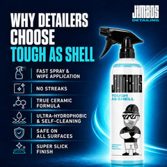 JIMBO'S spray action close-up demonstrating easy application benefit