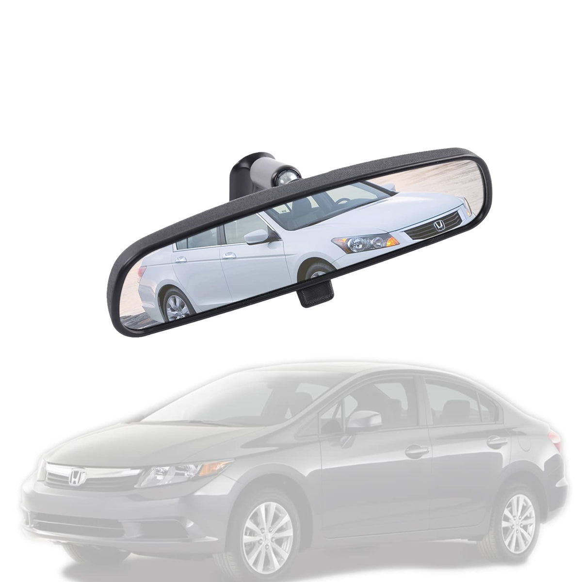 JINGEA front view mirror showing clean glass and OEM fit benefit