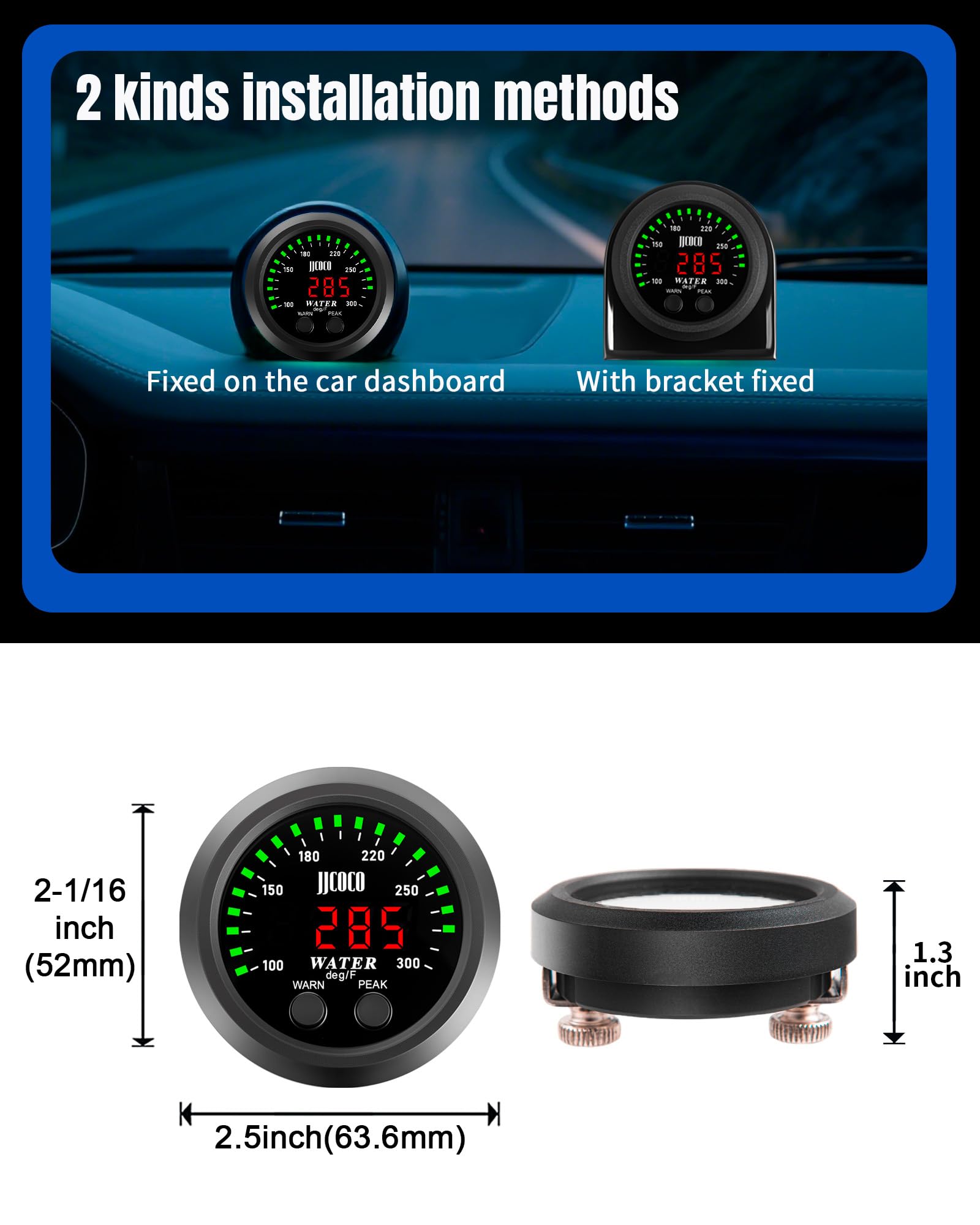 JJCOCO bright LED display at night improving readability and safety in low light
