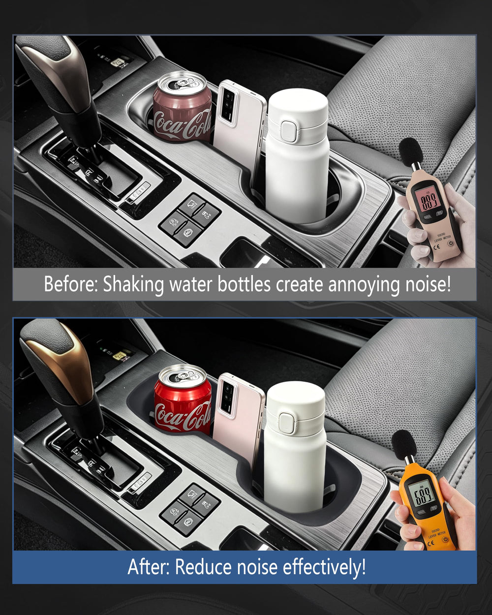 JJMY insert holding a travel mug to prevent spills and rattling