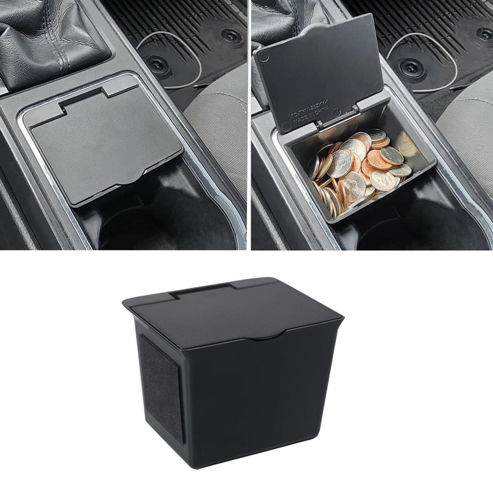 JKCOVER front view showing OEM-fit console organizer and tidy storage benefit