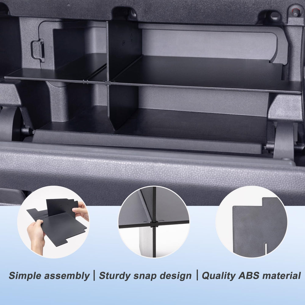 JKCOVER organizer with owner's manual in large compartment demonstrating proper fit