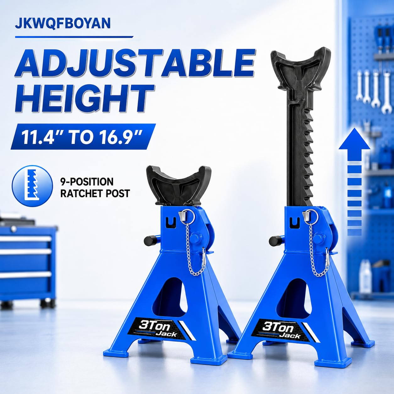 JKWQFBOYAN ratchet bar and metal safety pin double-locking for safe hold