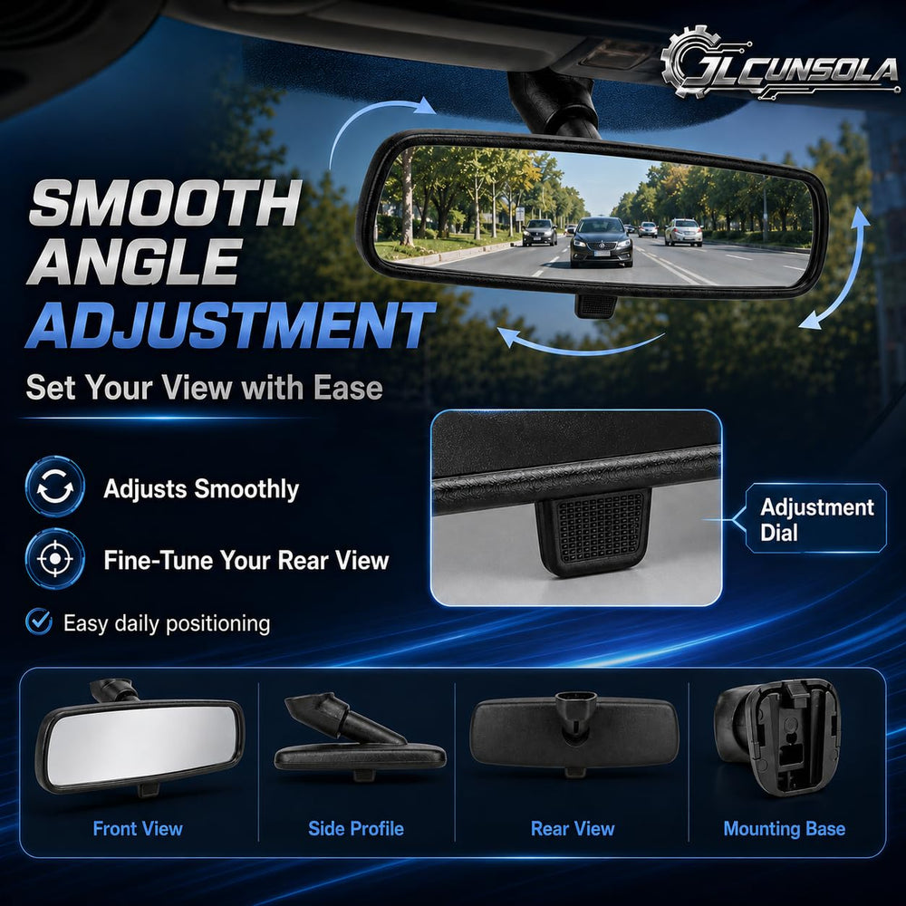 JLCunsola mirror snap-on installation showing quick tool-free replacement benefit
