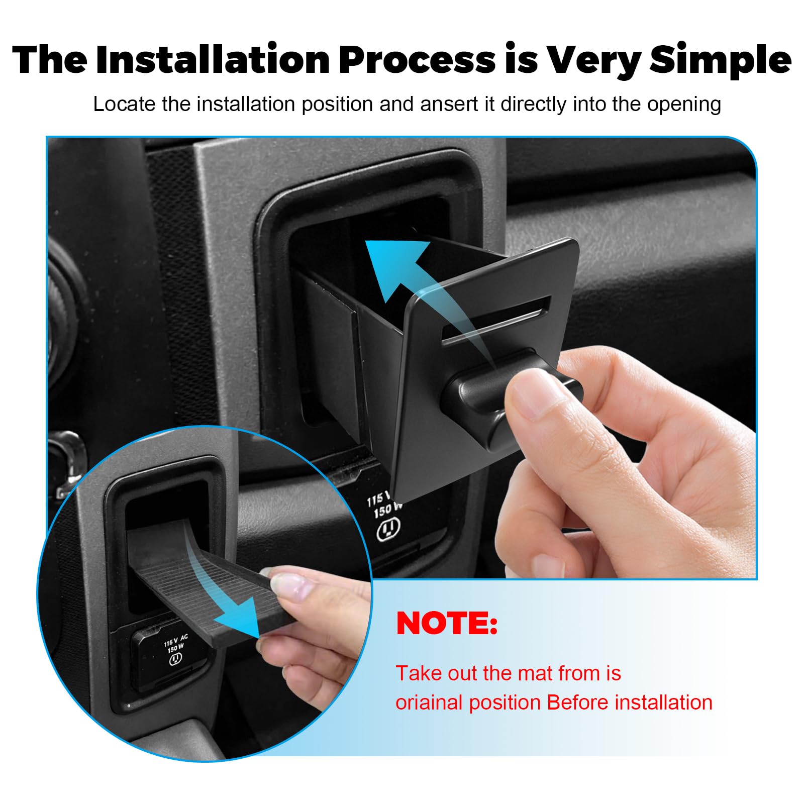 JLQP right drawer being removed quickly showing tool-free installation convenience