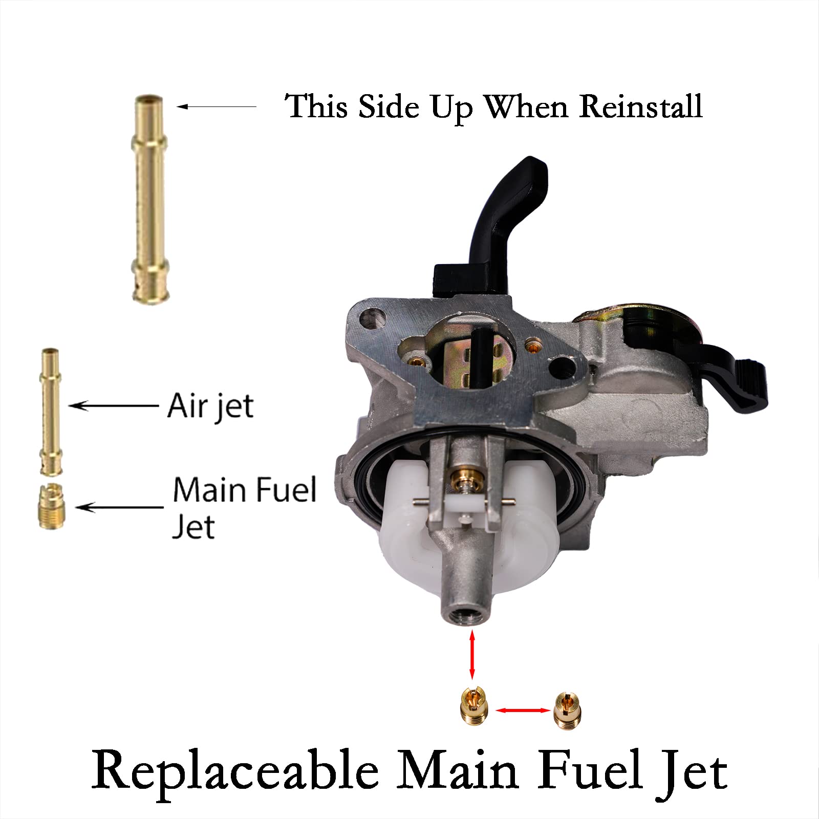 JMCHstore carburetor top throttle detail showing throttle spring for smooth control