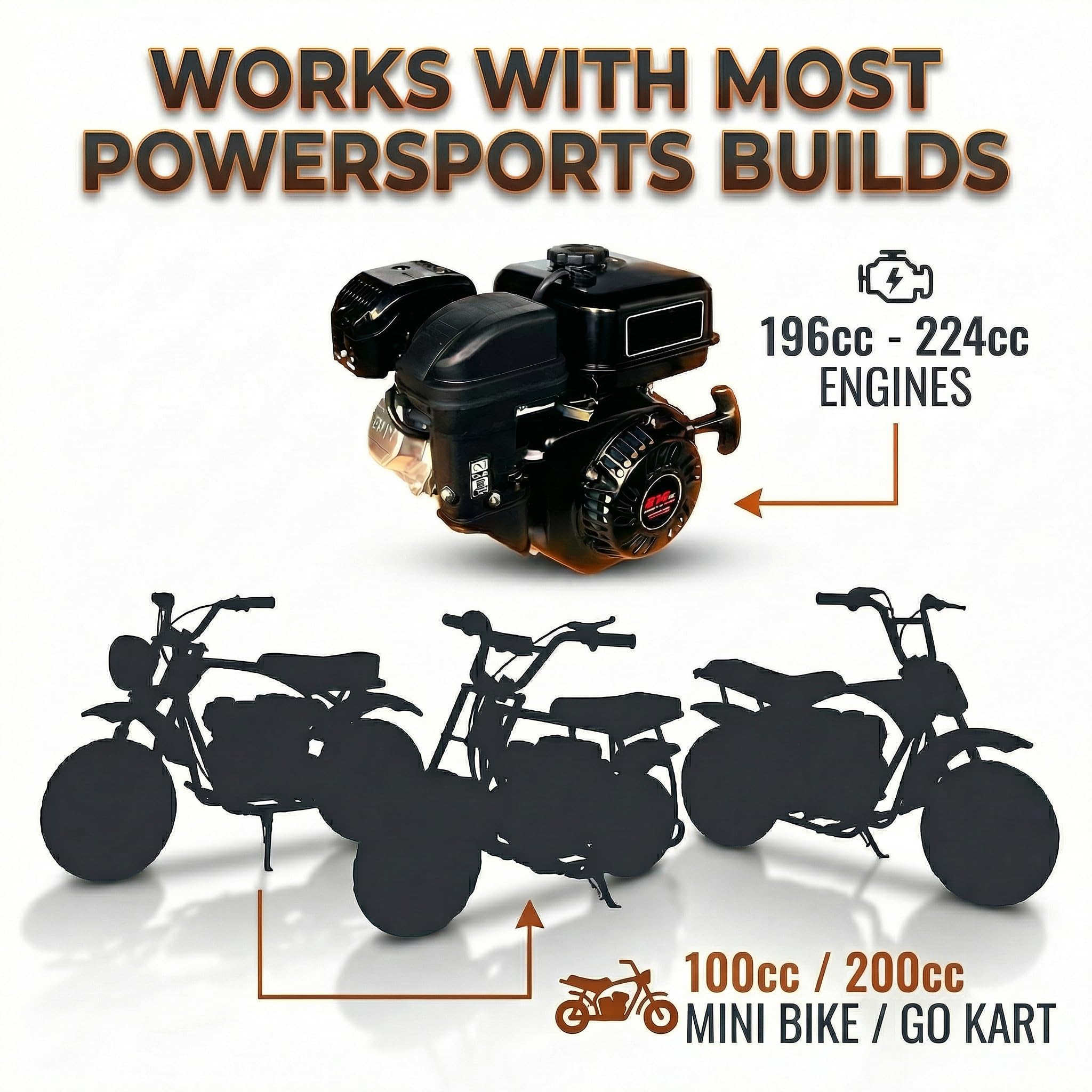 JMCHstore installed on mini bike showing cleaner drivetrain and improved clearance