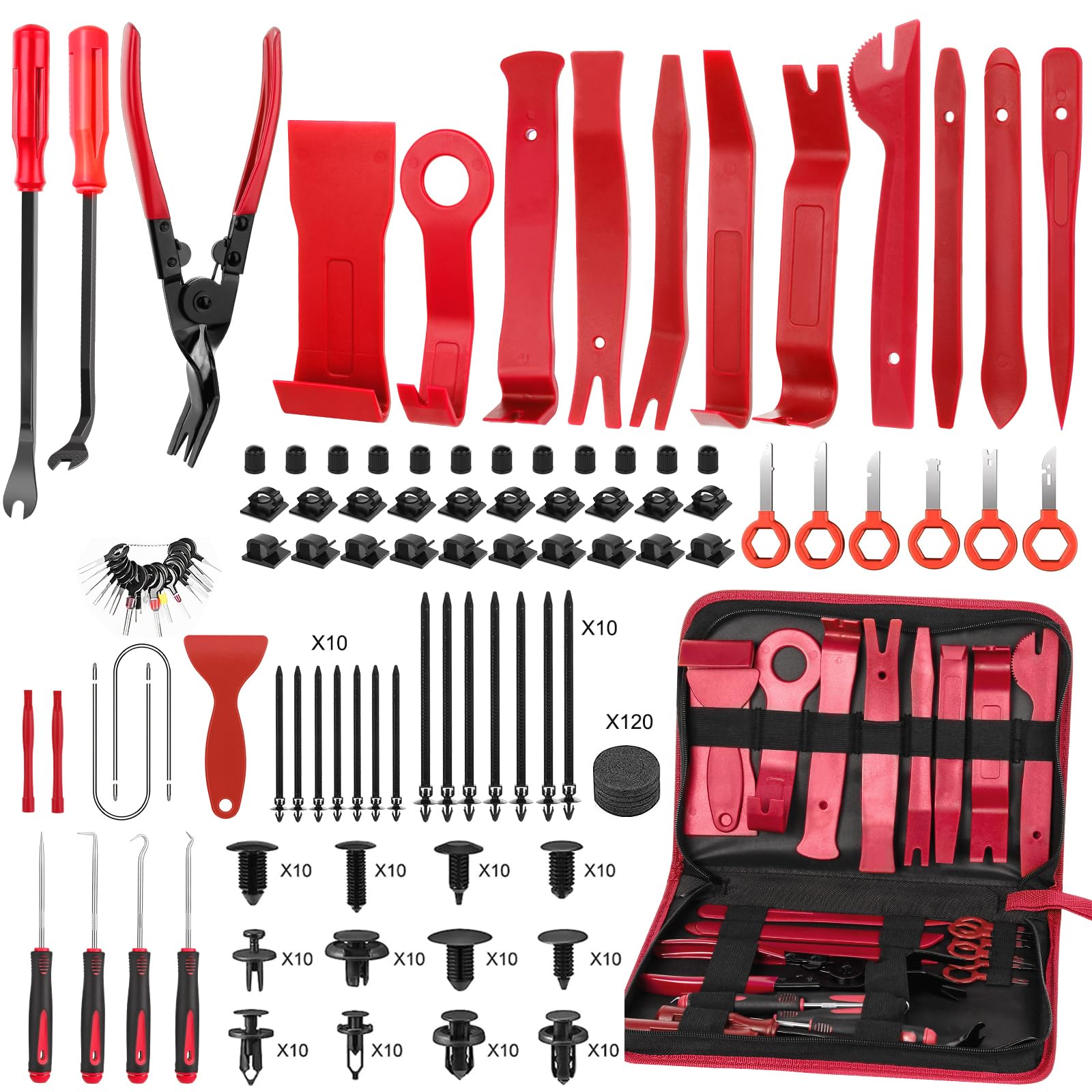 JNLK full kit overview showing tools and clips, clear organization and portability