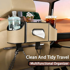 Joezhe close-up leather texture on organizer, durable stylish finish improves cabin look