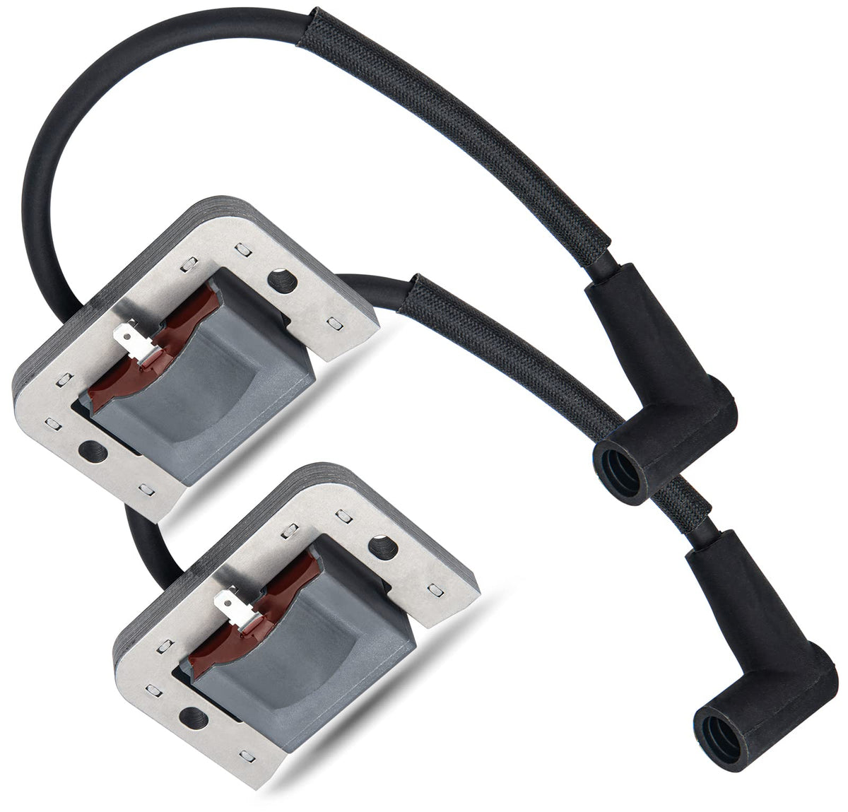JOHAHTANG front view of two ignition coils showing correct fit and durable construction