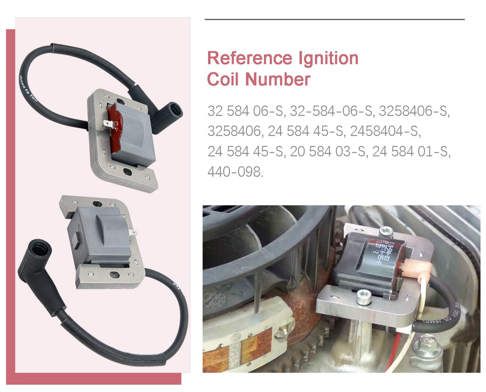 JOHAHTANG ignition coil installed on a Kohler engine demonstrating proper placement