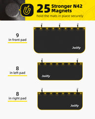 Joiify fender cover installed on car front in garage for secure protection