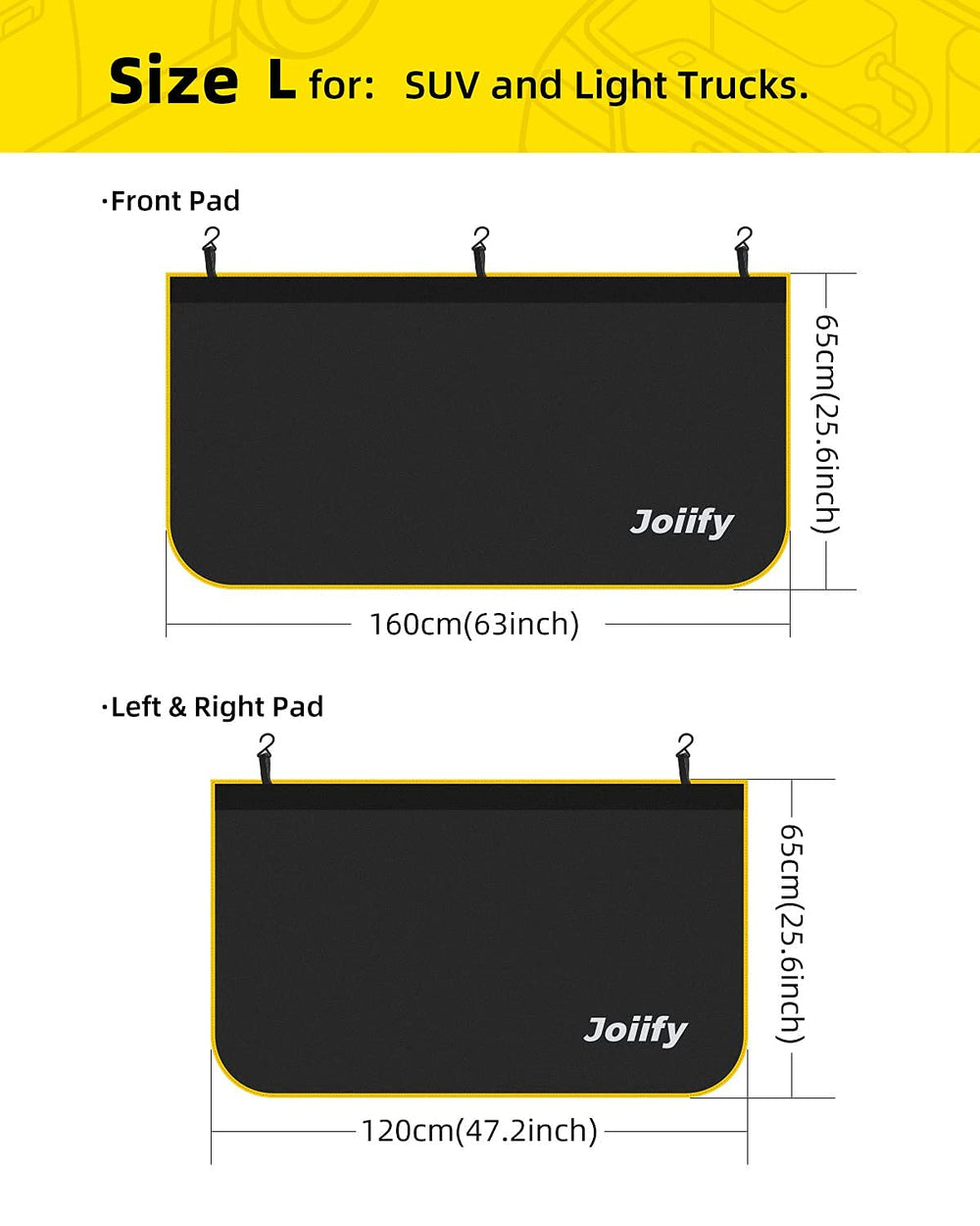 Joiify size comparison laying cover next to ruler for fit