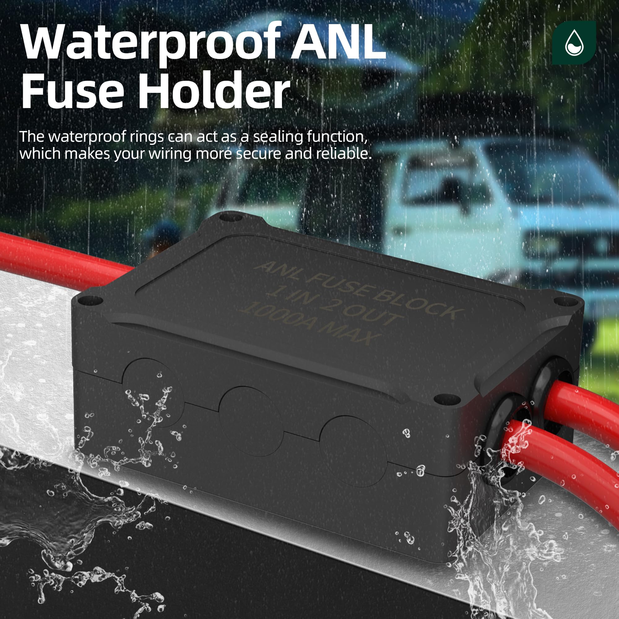 Joinfworld top view with 300A, 400A and 500A ANL fuses installed for flexible protection
