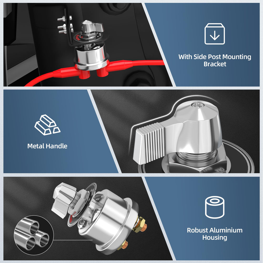 Joinfworld switch installed in RV battery bay showing easy isolation