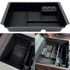 JOJOMARK front view of console tray showing clean fit and organized storage benefit