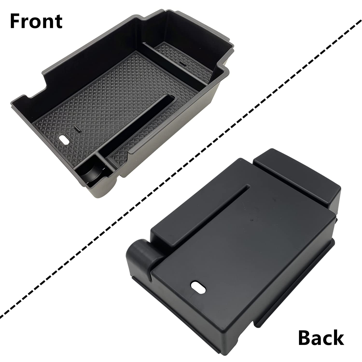 JOJOMARK tray installed in Chevy Blazer console demonstrating snug fit