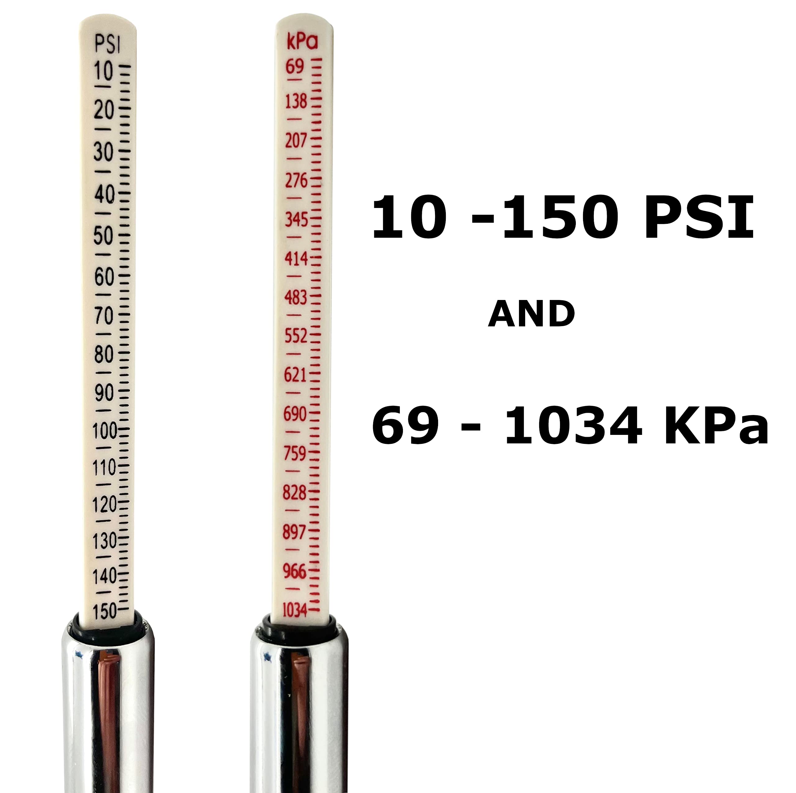 Jon MFB dial displaying clear PSI and kPa scales for fast, accurate reads
