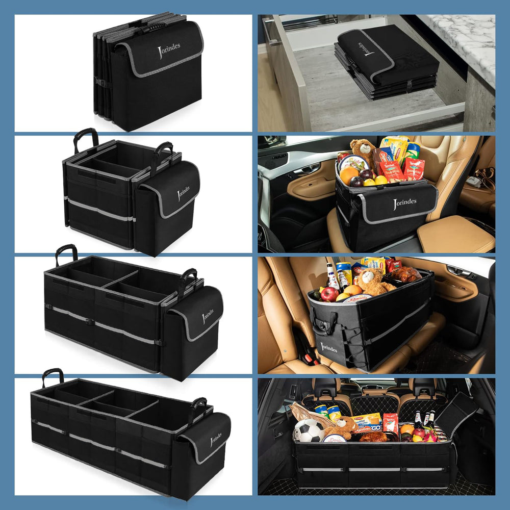 Jorindes organizer in vehicle demonstrating neat cargo and easy access