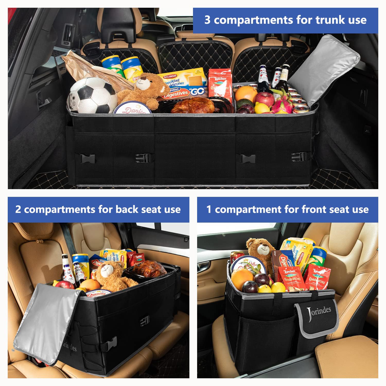 Jorindes lifestyle picnic setup showing cooler and organizer making outings easier