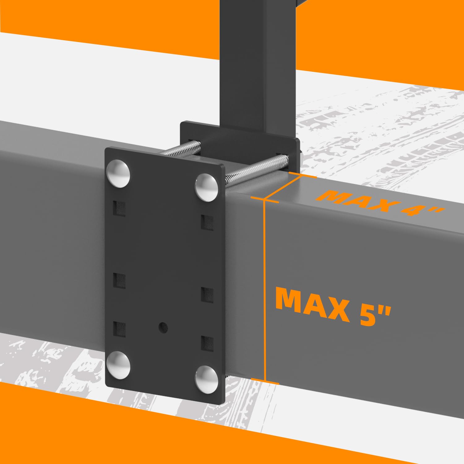 Joroamp spread of zinc-plated bolts and nuts included for straightforward installation