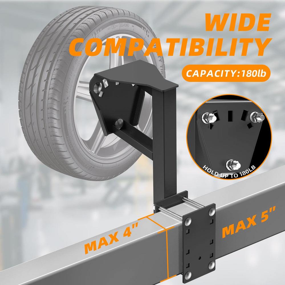 Joroamp spare tire mounted on a utility trailer showing stable transport