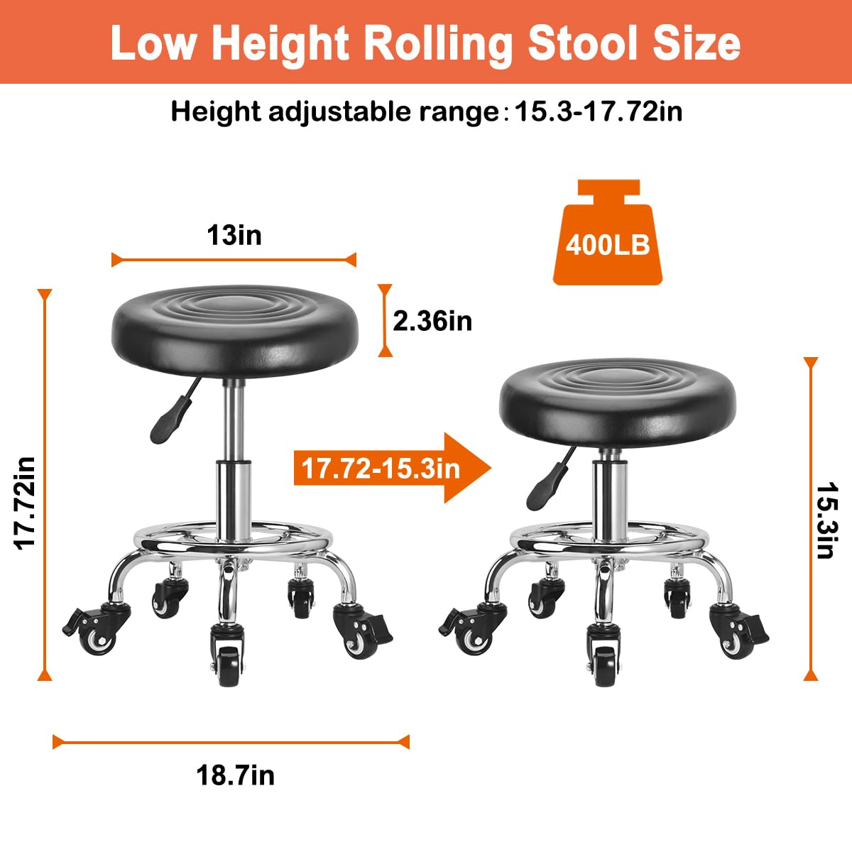 JOSTZHXIN side profile showing adjustable height for task-specific use