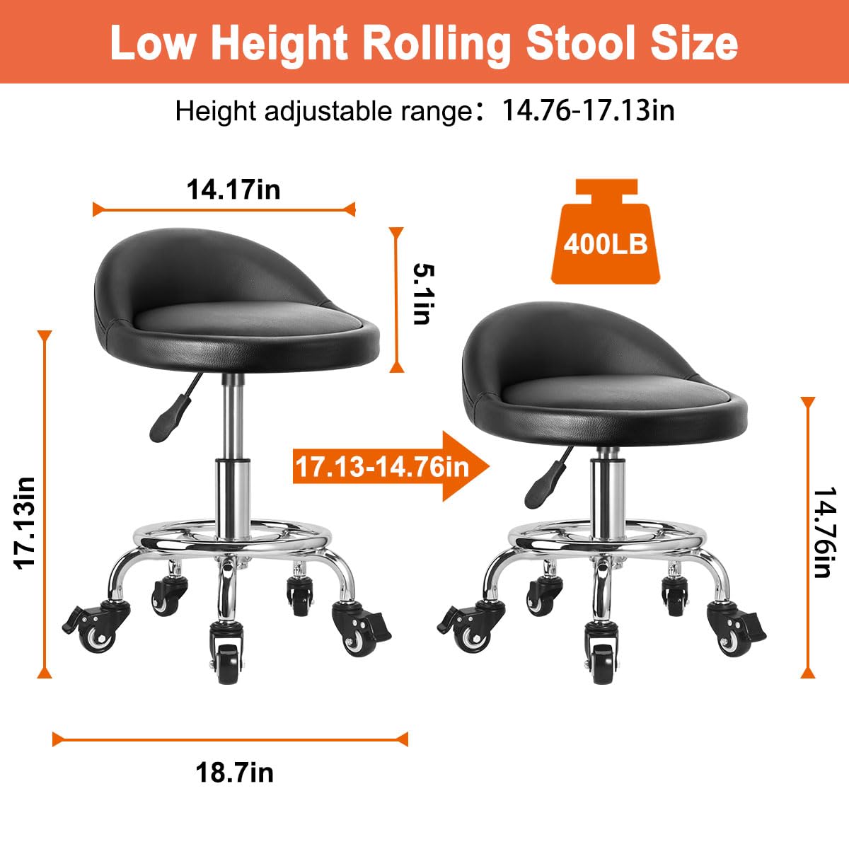 JOSTZHXIN Style 4 casters and brakes showing rubber wheels that protect floors