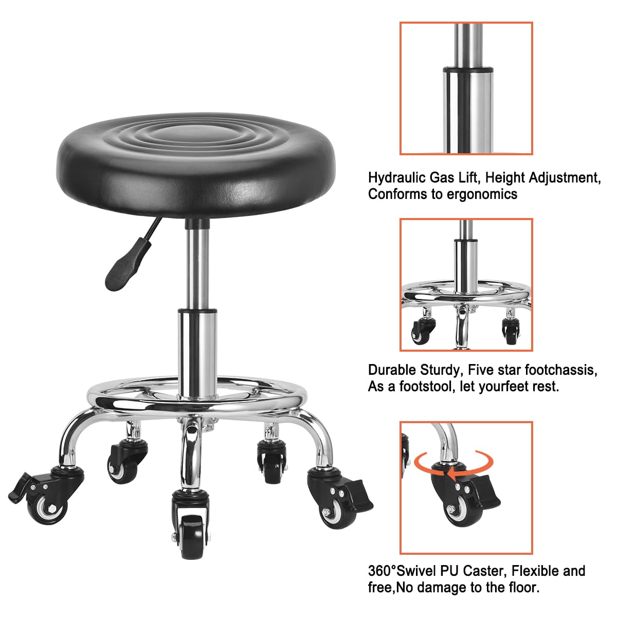 JOSTZHXIN caster and brake detail for silent rolling and floor protection