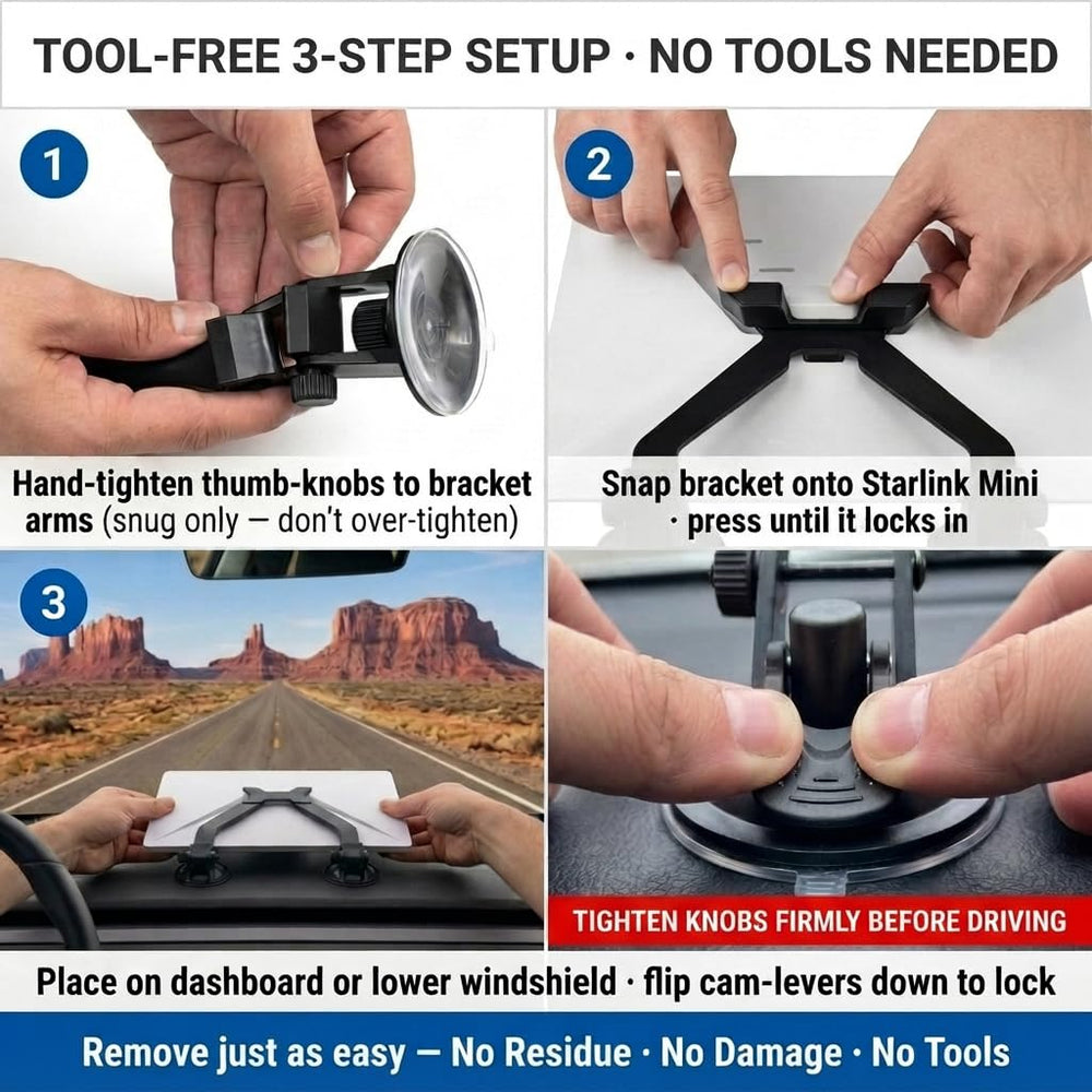 JOULPOUZA upright windshield installation demonstrating clear sky positioning