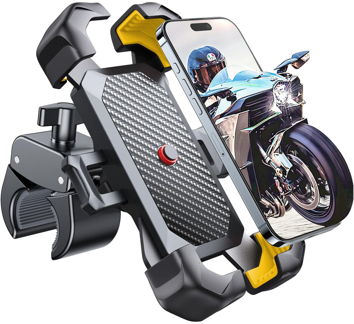 JOYROOM front-mounted on handlebar showing stable view and secure hold
