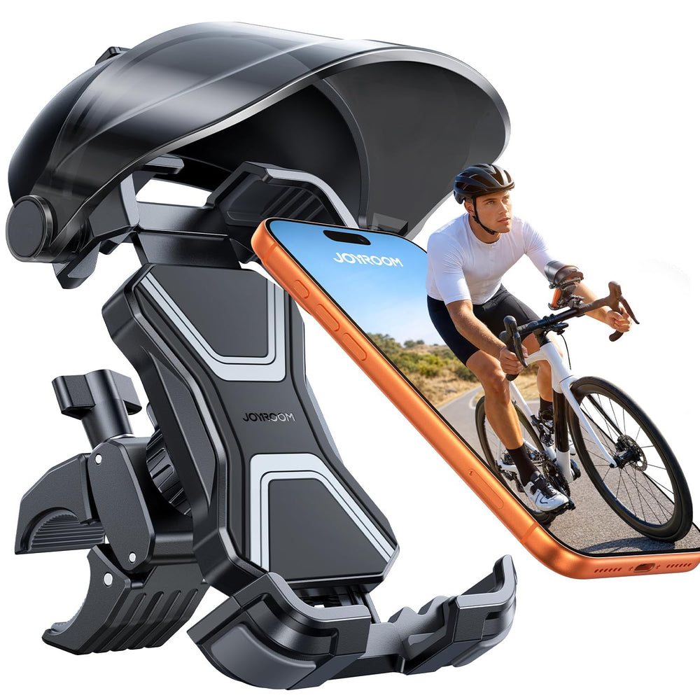 JOYROOM front view mounted on handlebar showing secure grip and easy visibility
