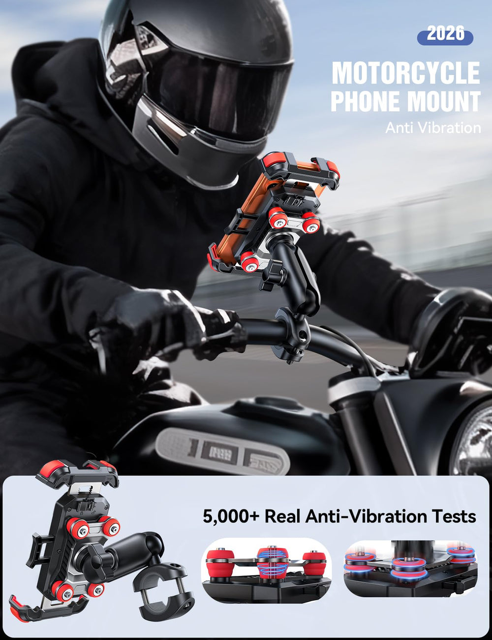 JOYROOM lifestyle shot on highway showing stable phone mount at high speed for navigation