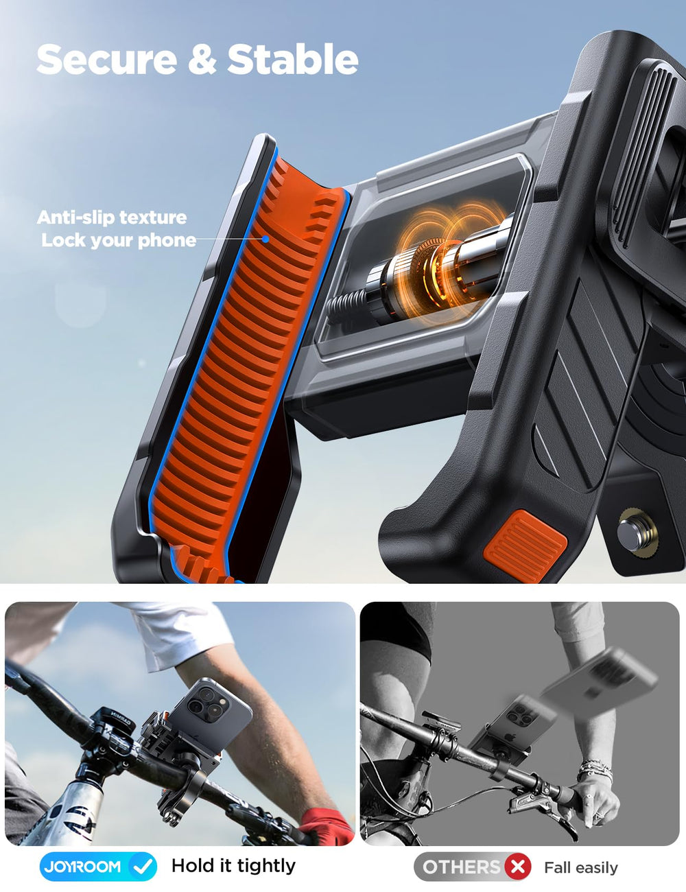 JOYROOM side view revealing half-enclosure keeps camera and buttons clear