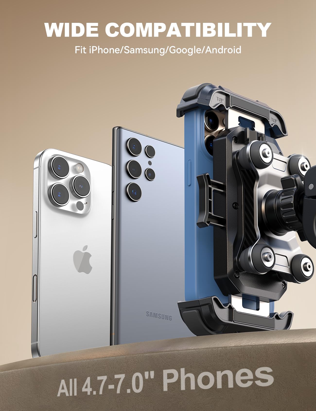 JOYROOM with 7-inch phone showing compatibility with large devices