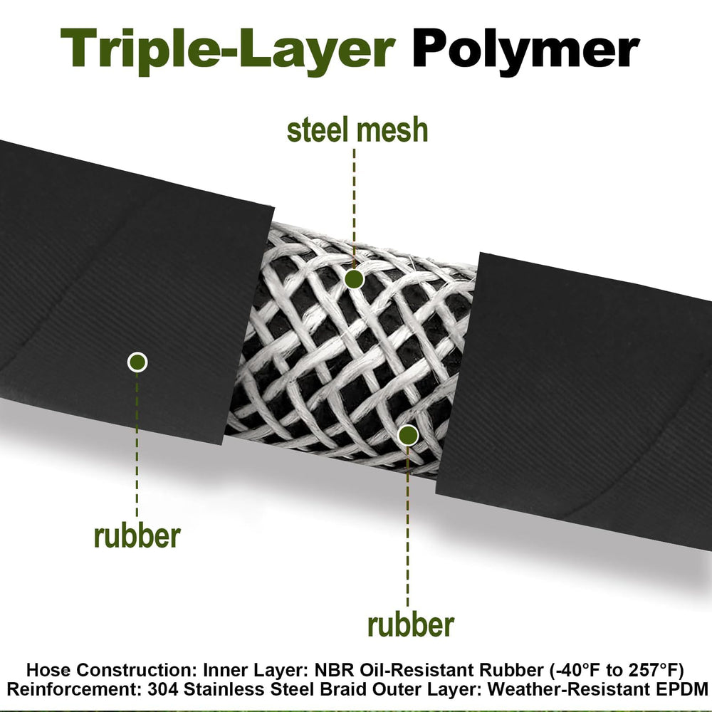 joytrace hose threaded into engine drain port for no-spill