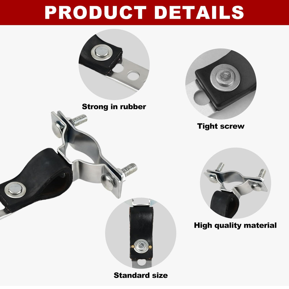 joytrace hanger next to ruler showing 1.5 to 2.5 inch pipe compatibility measurement