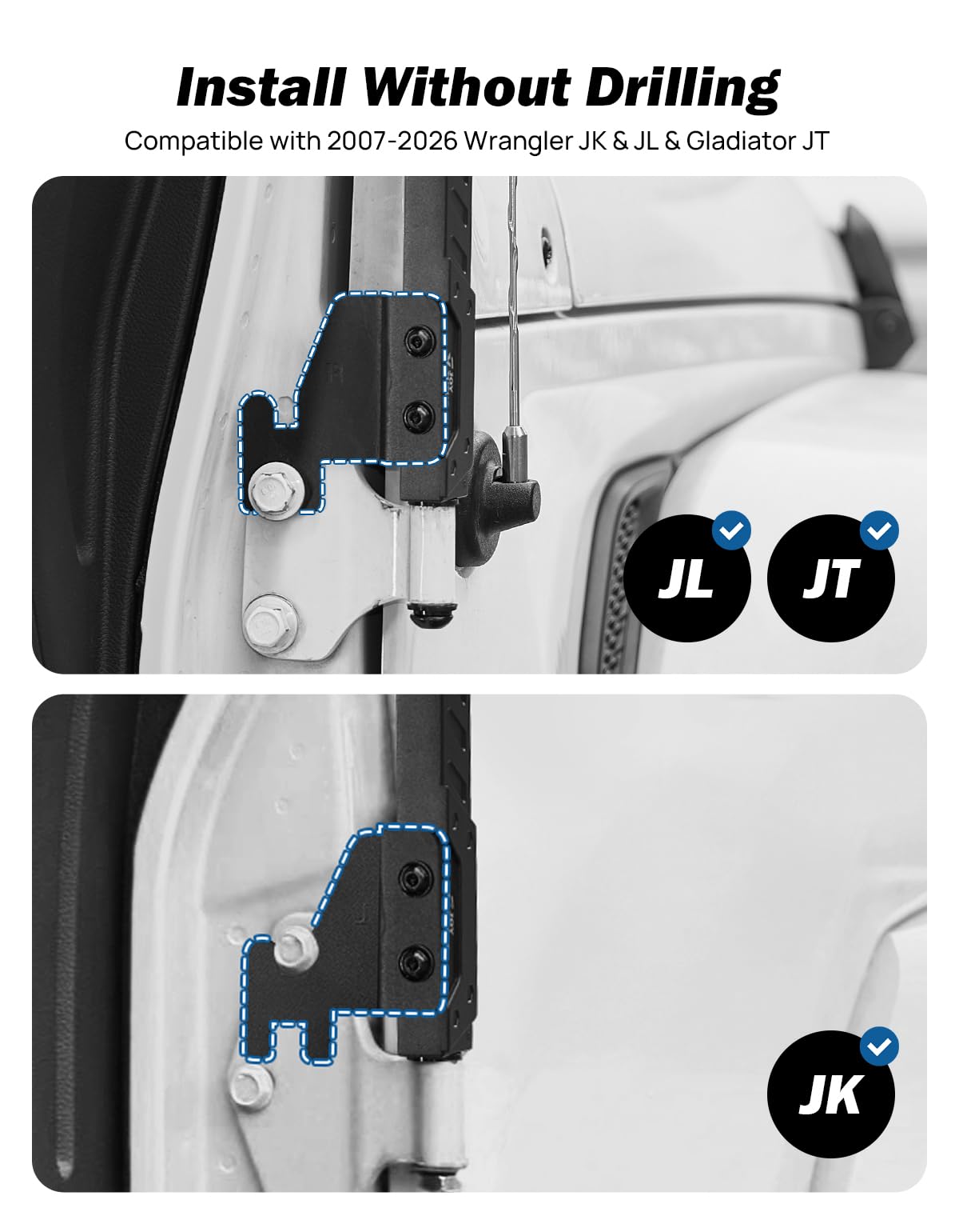 JOYTUTUS bracket and gasket, protects paint and ensures tight fit