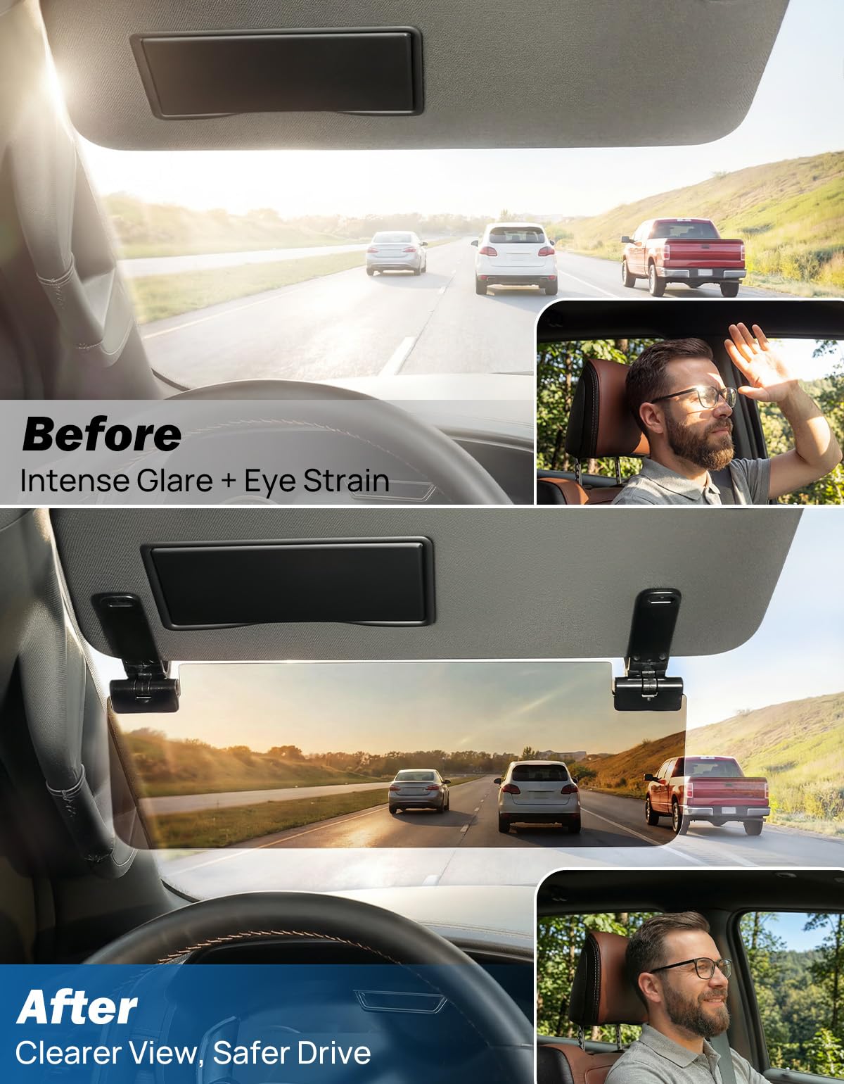 JOYTUTUS close-up of polarized lens for reduced glare and clearer vision