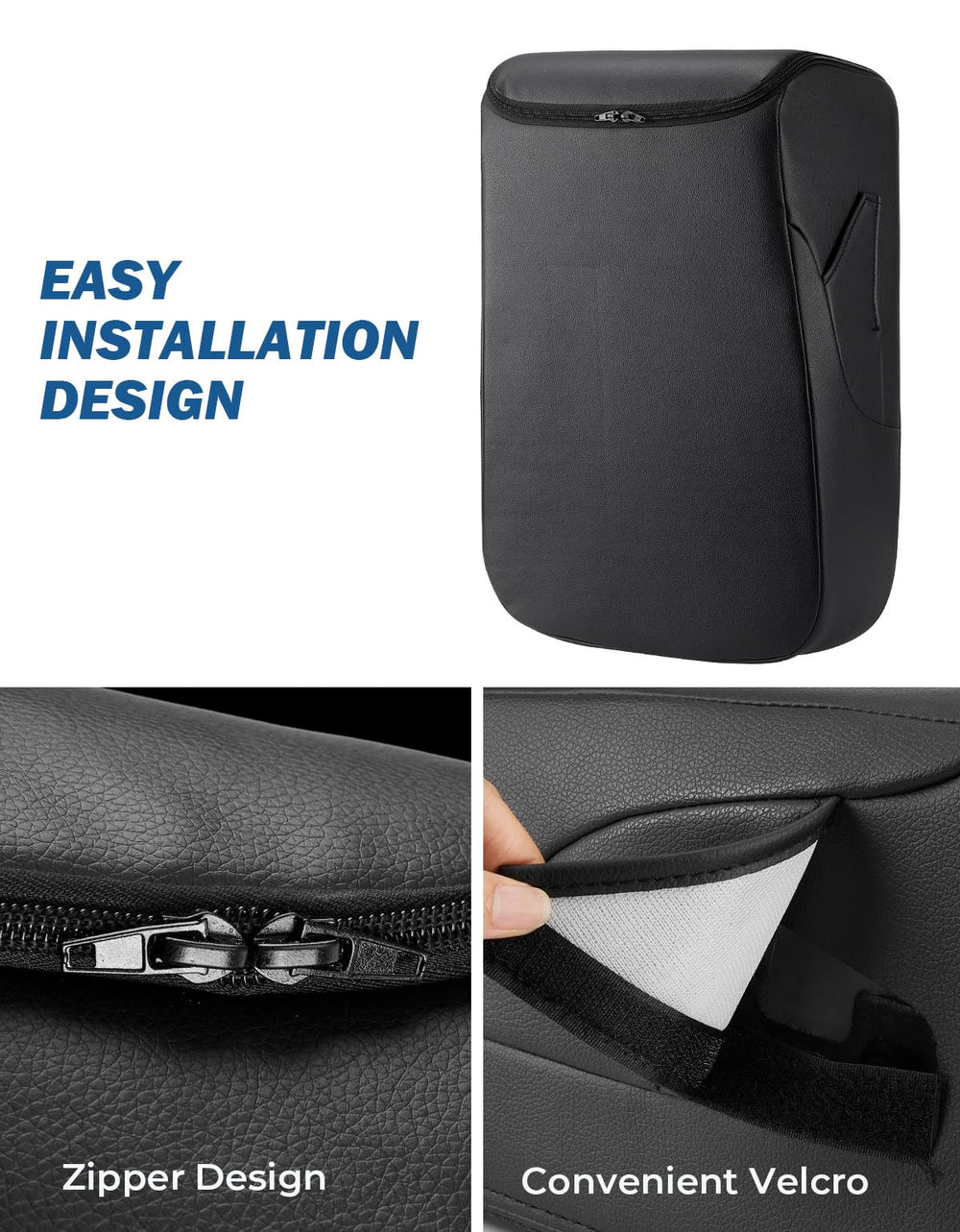 JOYTUTUS close top detail of PU leather texture and padded surface for comfort