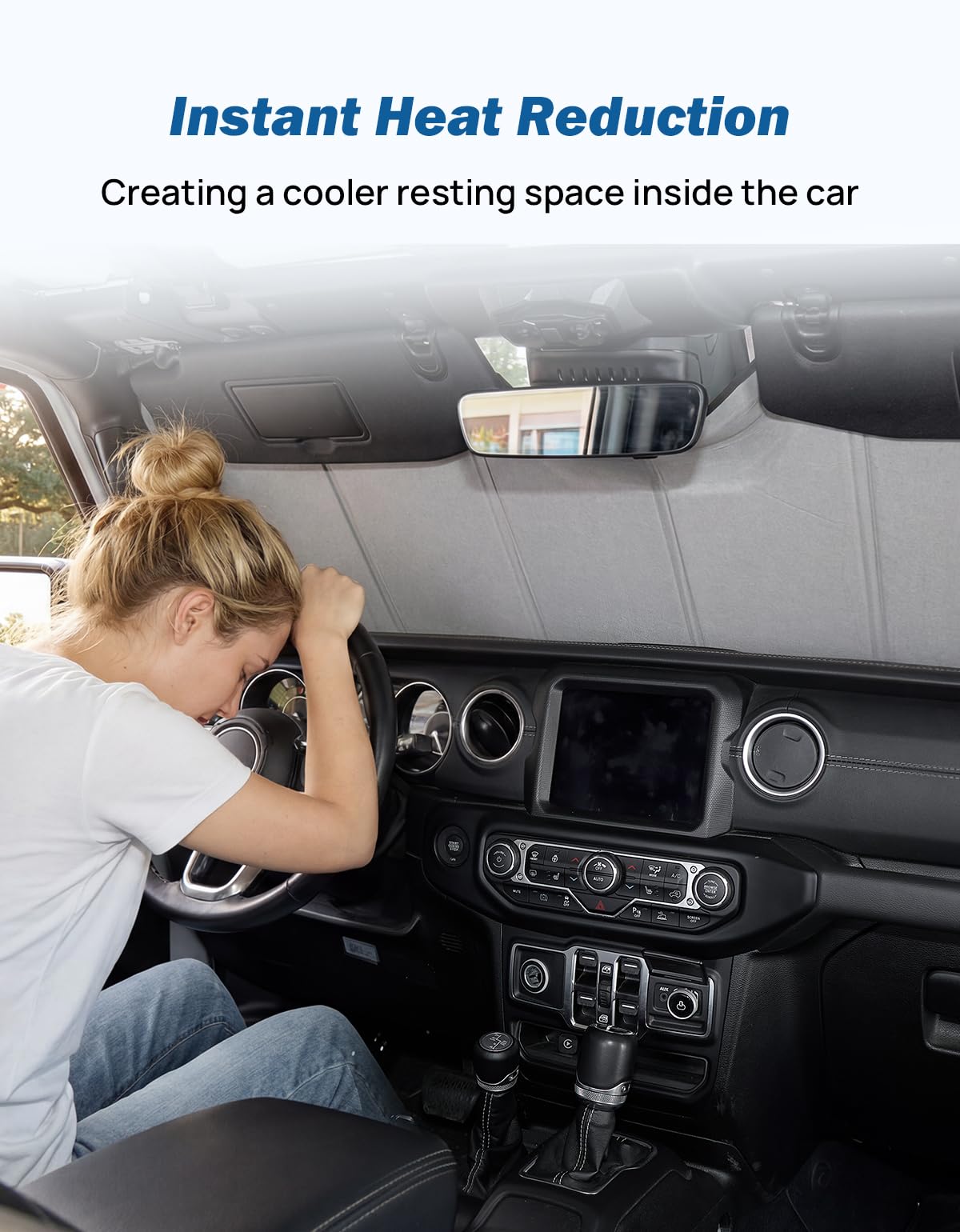 JOYTUTUS snug fit against Jeep windshield profile preventing gaps