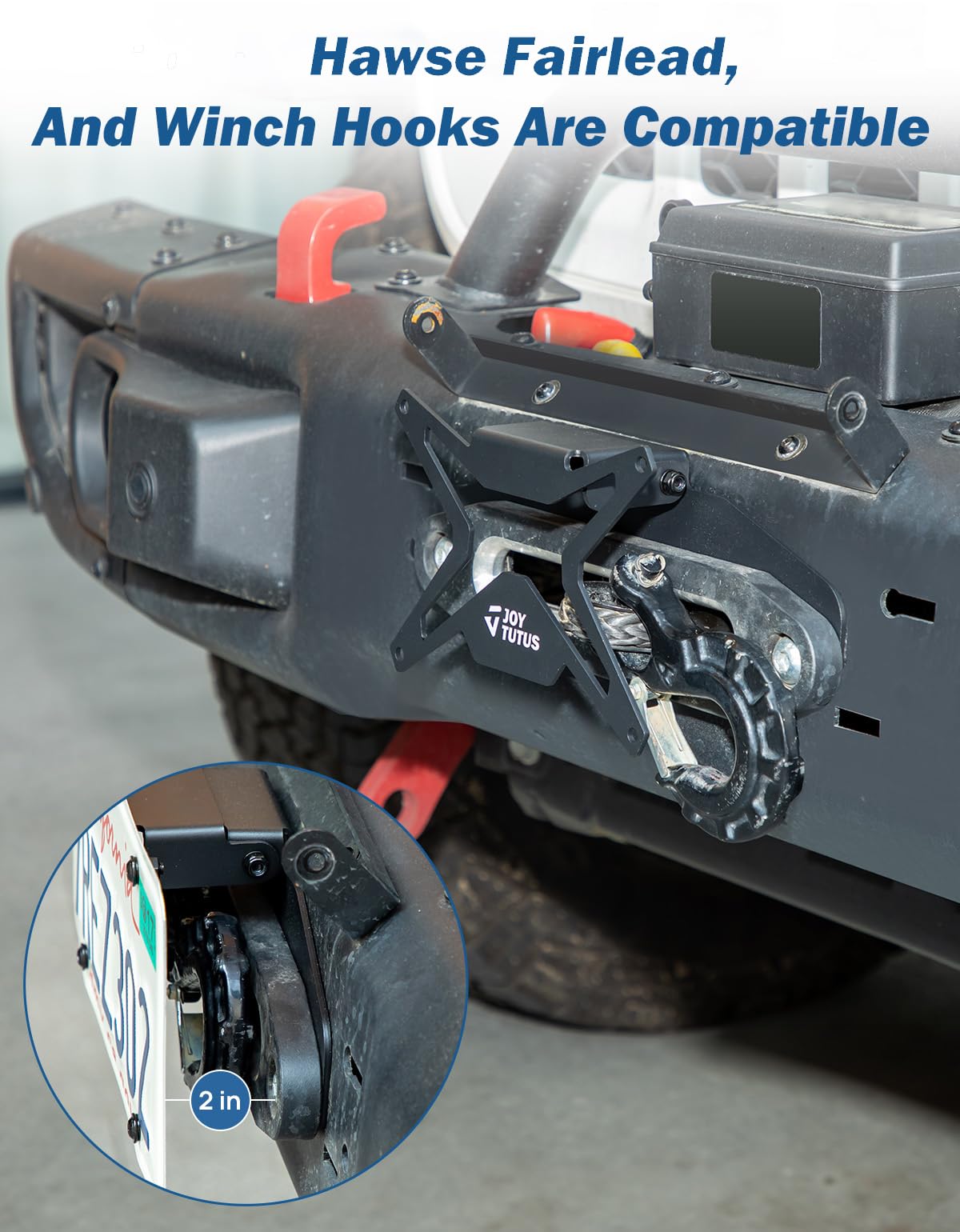 JOYTUTUS flip-up action open showing easy access to winch